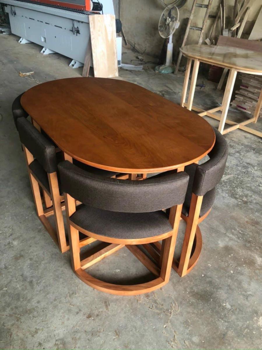 Bộ Bàn Thông Minh Ghế Gỗ Sồi Nga 6 Ghế  Hải Phòng